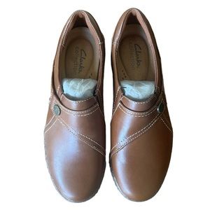Clarks Collection Caroline Pearl Women's Brown Leather Loafer NWT Size 7.5